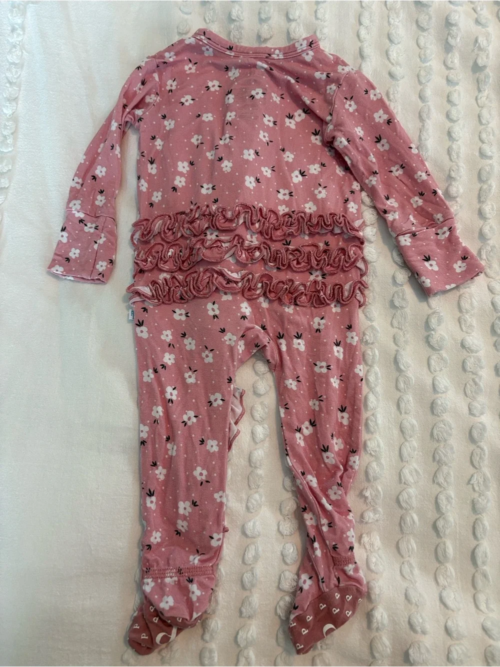 Posh Peanut Emmilene Ruffle Zipper Footie Size 0-3 Months